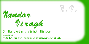 nandor viragh business card